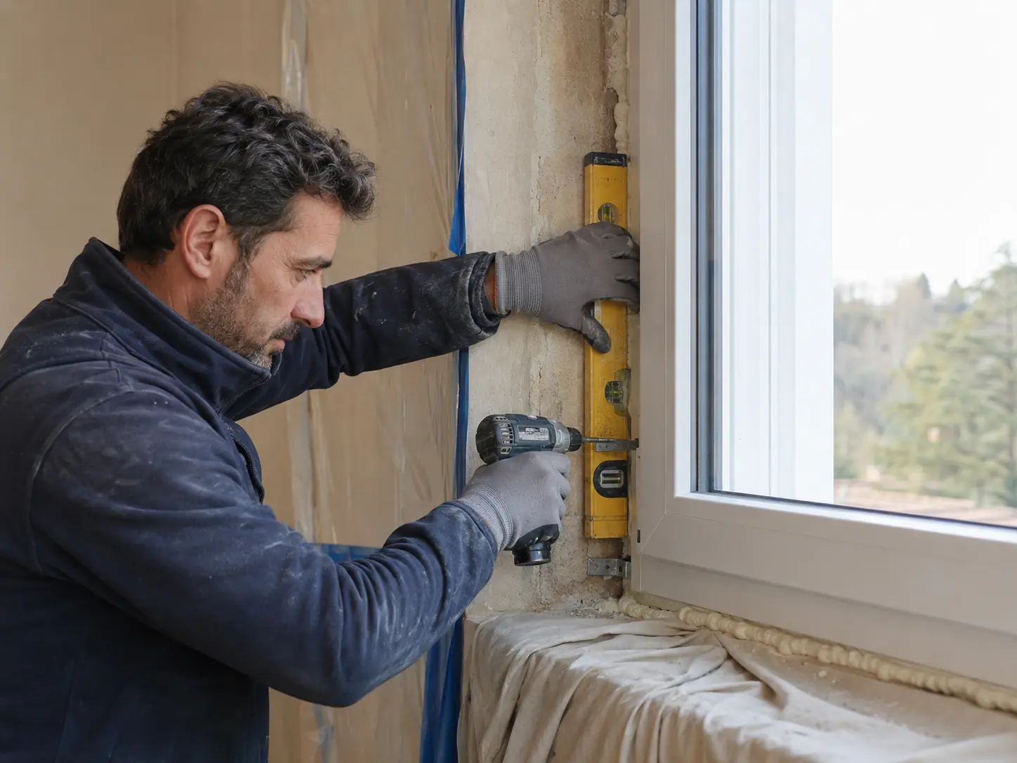 Installazione professionale di un infisso in PVC
