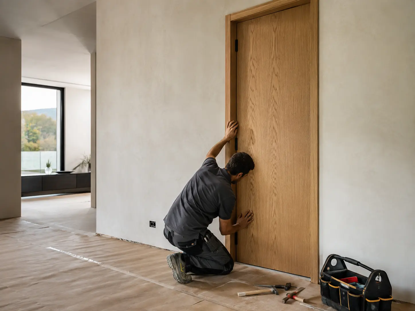 Porta interna moderna in un ambiente elegante